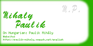 mihaly paulik business card